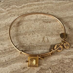 Alex and Ani Gold Charm Bracelet